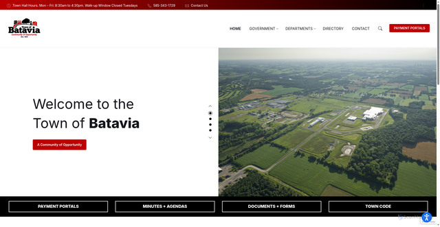 Security scan screenshot of https://townofbatavia.gov/