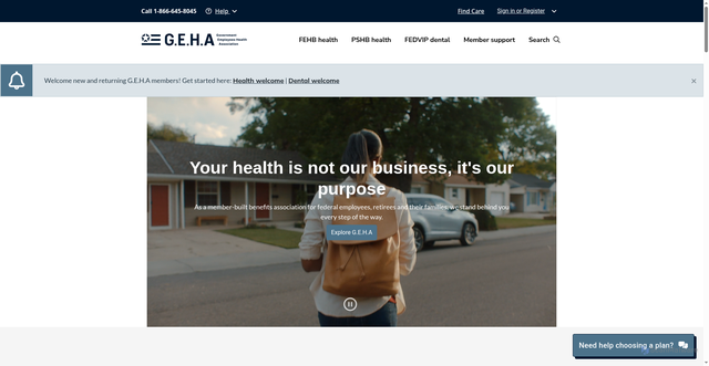 Security scan screenshot of https://www.geha.com/en