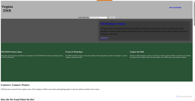 Security scan screenshot of https://dwr.virginia.gov/