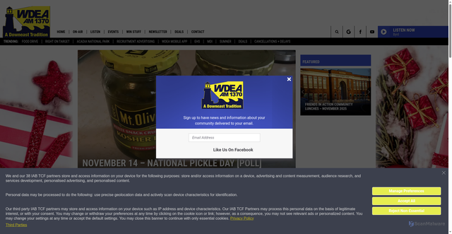 Security scan screenshot of https://wdea.am/november-14-national-pickle-day-poll/
