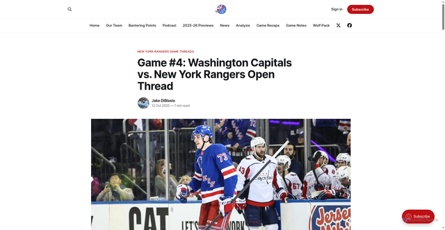 Security scan screenshot of https://www.blueshirtbanter.com/game-4-washington-capitals-vs-new-york-rangers-open-thread/
