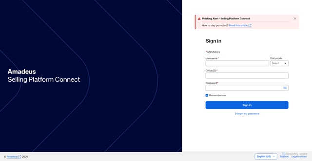 Security scan screenshot of https://www.booking4.sellingplatformconnect.amadeus.com