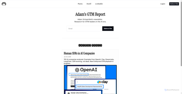 Security scan screenshot of https://adamgtm.com/