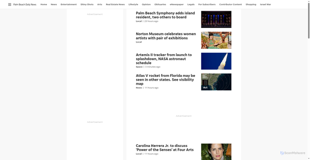Security scan screenshot of https://www.palmbeachdailynews.com