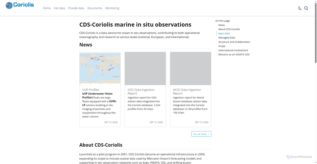 Security scan screenshot of https://www.coriolis.eu.org
