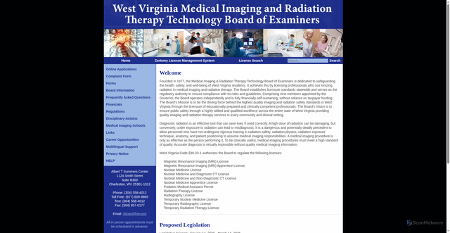 Security scan screenshot of https://wvrtboard.gov/