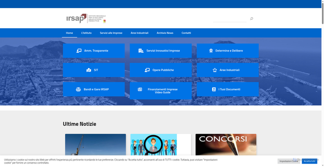 Security scan screenshot of https://www.irsapsicilia.it/?option=com_content&view=article&id=380&Itemid=684