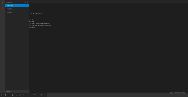 Security scan screenshot of http://mobile-ide.pages.dev/