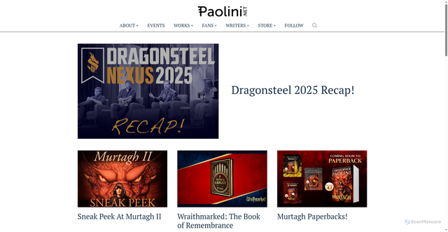 Security scan screenshot of https://www.paolini.net/