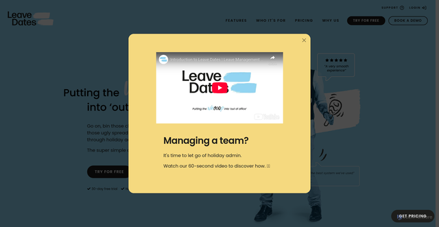 Security scan screenshot of https://leavedates.com