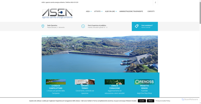 Security scan screenshot of https://www.aseaenergia.eu