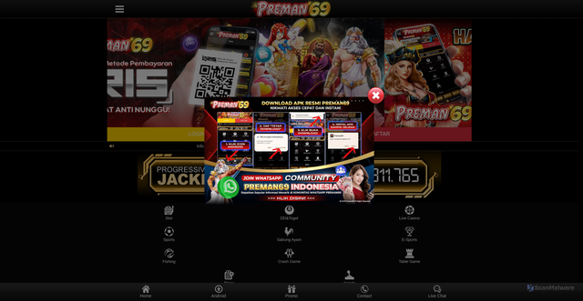 Security scan screenshot of https://ndxpreman69.lol/mobile/home