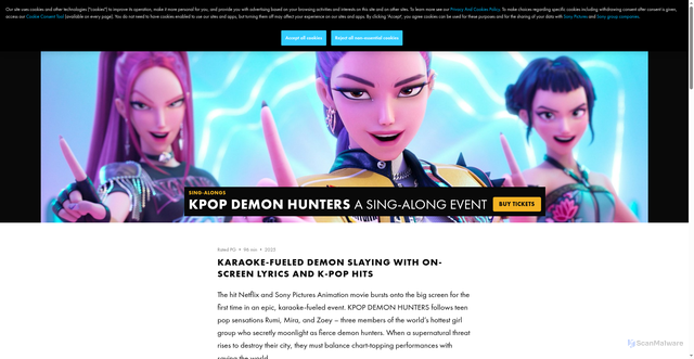 Security scan screenshot of https://drafthouse.com/event/sing-along-kpop-demon-hunters-a-sing-along-event?srsltid=AfmBOopypKUFTHfDb7Sl_U0kL_BNmCepst8JqBEX3UK_rKg22BhQYjJI