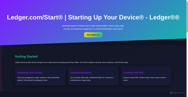 Security scan screenshot of https://com-ledger--io.pages.dev/