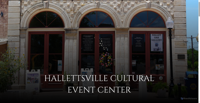 Security scan screenshot of https://hallettsvilleculturaleventcenter.org