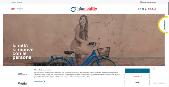 Security scan screenshot of https://www.infomobility.pr.it/