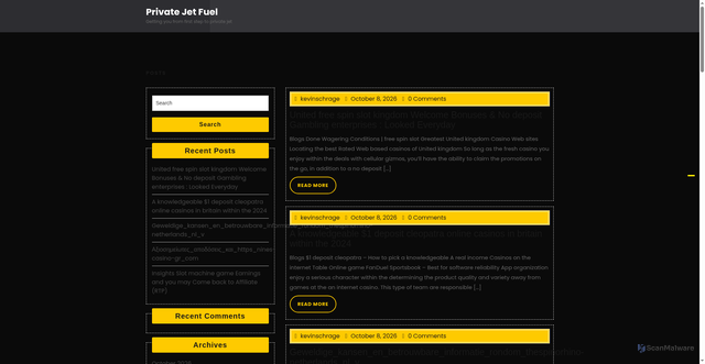 Security scan screenshot of https://privatejetfuel.com