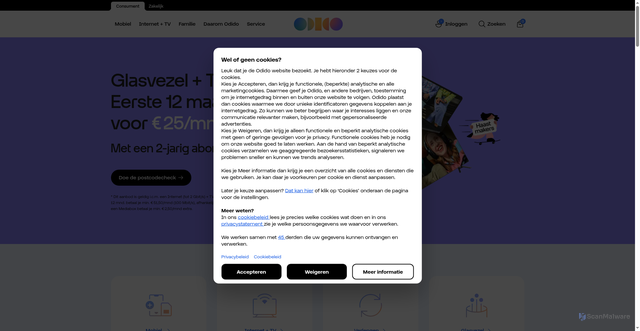 Security scan screenshot of https://mail.odido.nl