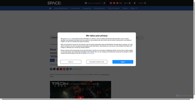 Security scan screenshot of https://www.space.com/entertainment/space-movies-shows/new-tron-ares-trailer-paints-the-town-neon-red-as-an-ominous-voice-declares-that-military-ai-is-the-future-video