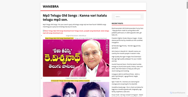 Security scan screenshot of https://arbenwa.pages.dev/posts/mp3-telugu-old-songs/