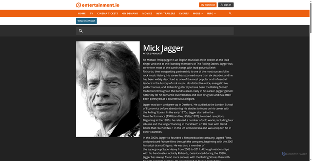 Security scan screenshot of https://www3-direct.entertainment.ie/person/mick-jagger/