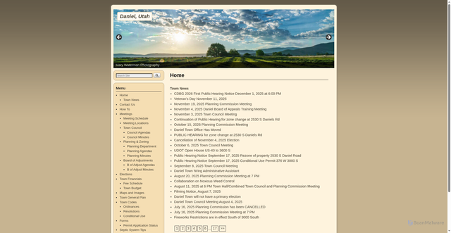 Security scan screenshot of https://danielutah.gov/