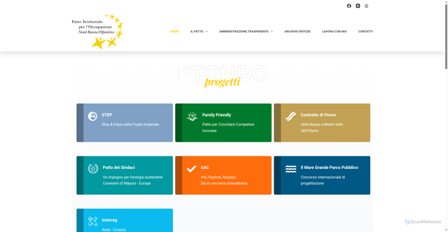 Security scan screenshot of https://www.pattonordbareseofantino.it/