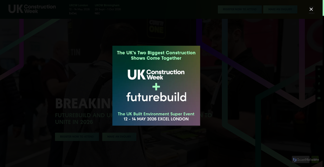 Security scan screenshot of https://ukconstructionweek.com