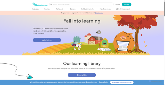 Security scan screenshot of https://education.com