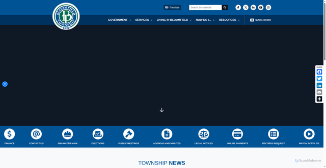Security scan screenshot of https://bloomfieldtwpmi.gov/