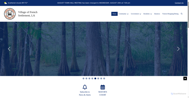 Security scan screenshot of https://frenchsettlement-la.gov/