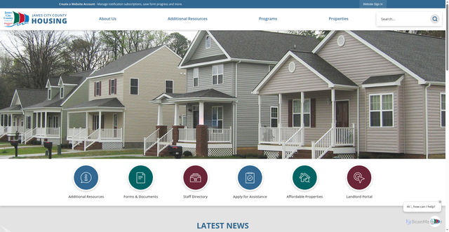 Security scan screenshot of https://jccvahousing.gov/
