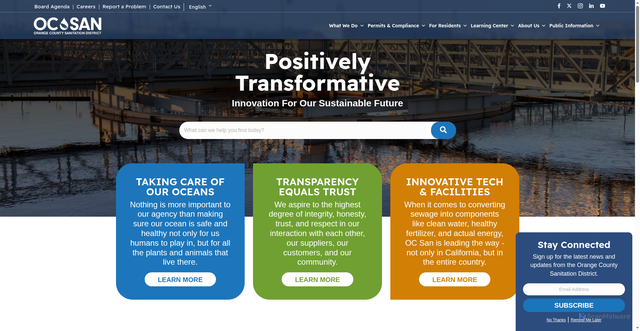 Security scan screenshot of http://ocsan.gov/