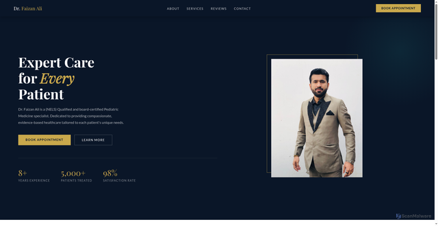Security scan screenshot of https://drfaizan-wq54x438qm.edgeone.app/