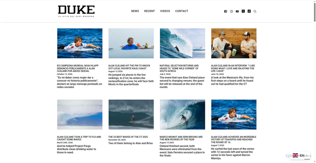 Security scan screenshot of https://dukesurf.com/en/Alan-Cleland/