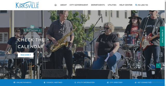 Security scan screenshot of https://kirksville.gov/