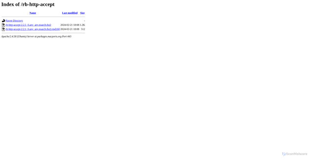 Security scan screenshot of https://packages.macports.org
