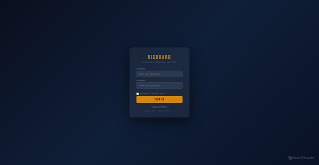 Security scan screenshot of https://rigboard.pages.dev/