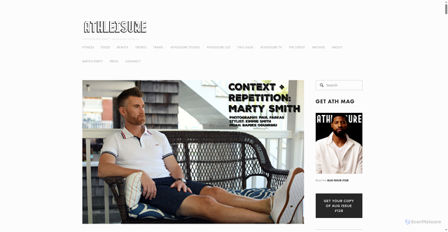 Security scan screenshot of http://www.athleisuremag.com/the-latest/tag/Laura+Rutledge