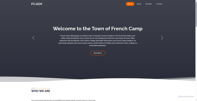 Security scan screenshot of https://frenchcamp.gov/
