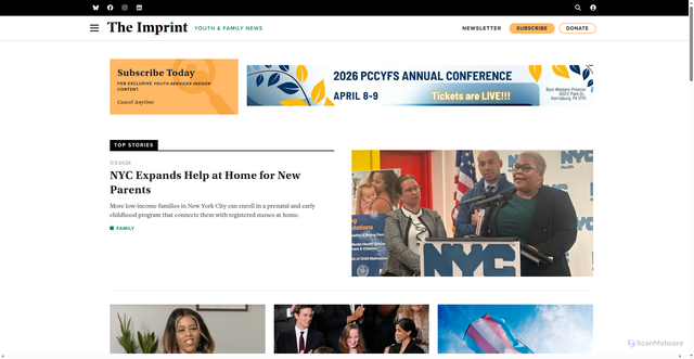 Security scan screenshot of https://imprintnews.org