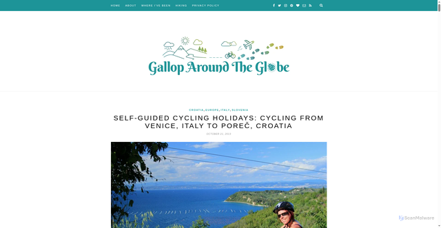 Security scan screenshot of https://galloparoundtheglobe.com/3-countries-2-wheels-no-previous-cycling-experience/