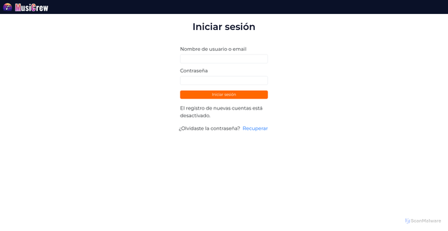 Security scan screenshot of http://musicrew-frontend.pages.dev/