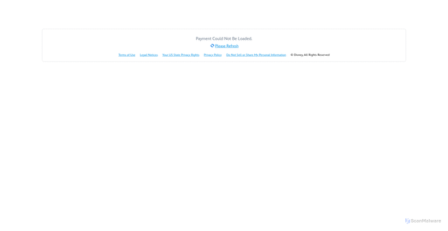 Security scan screenshot of https://wallet.wdprapps.disney.com