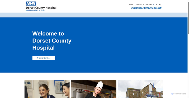 Security scan screenshot of https://dchft.nhs.uk/