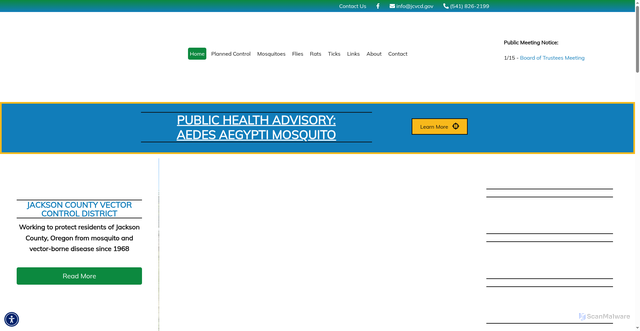 Security scan screenshot of https://jcvcd.gov/