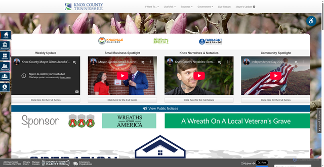 Security scan screenshot of https://knoxcounty.org/