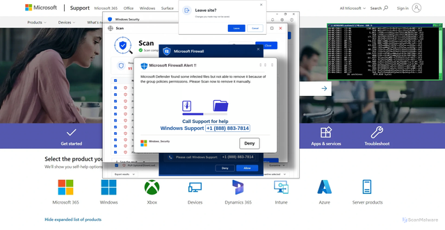 Security scan screenshot of https://guniforez.z9.web.core.windows.net/nxkgcb4j/