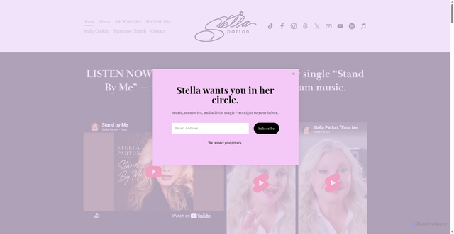 Security scan screenshot of https://www.stellaparton.com/