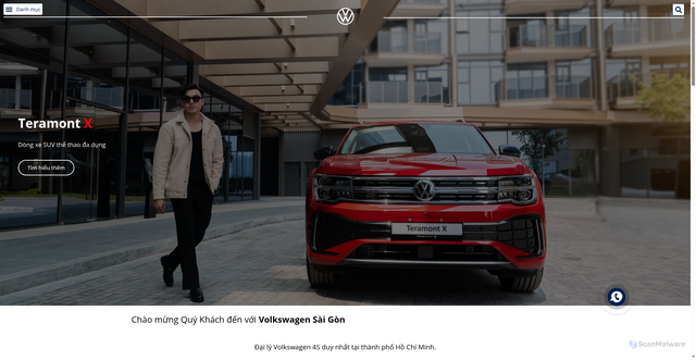 Security scan screenshot of https://xevolkswagen.com/